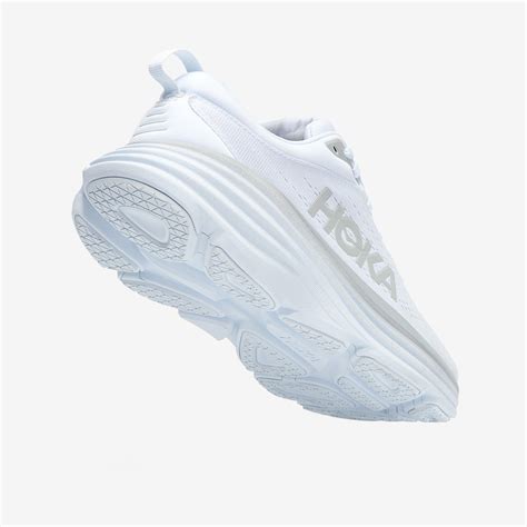 Hoka Womens Bondi 8 - White/White - Womens Shoes