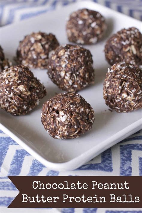 Healthy Chocolate Peanut Butter Protein Balls