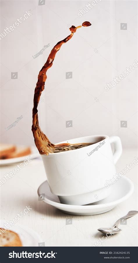 Creative Coffee Splash White Background Stock Photo 2162424135 | Shutterstock