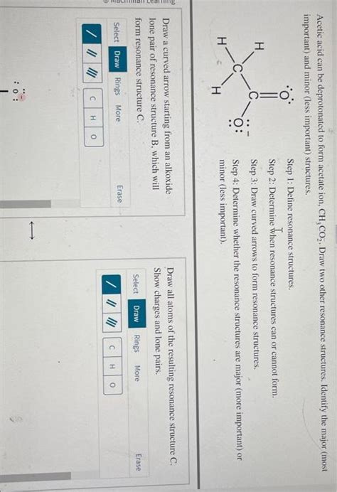 Solved Acetic acid can be deprotonated to form acetate ion, | Chegg.com