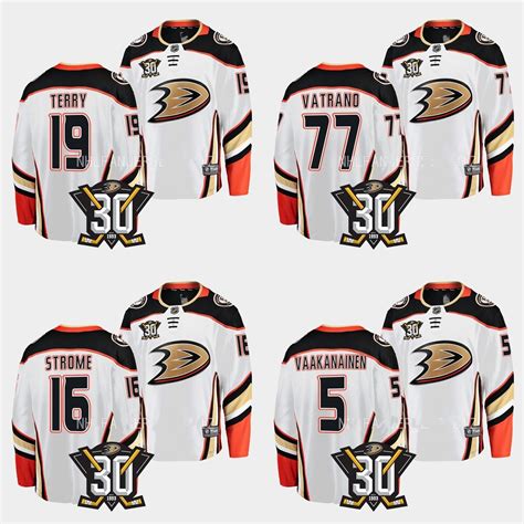 Wholesale Anaheim Ducks Urho Vaakanainen 2023-24 30th Anniversary White ...