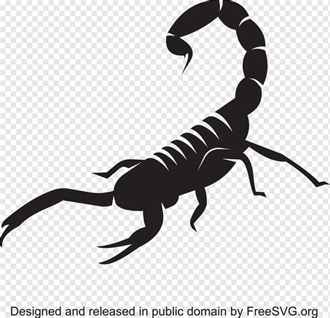 Scorpion silhouette tattoo art, png | PNGWing