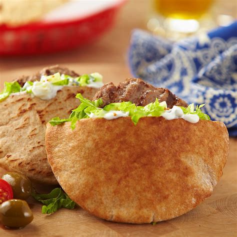 Gyros Style Pita Pocket Burgers Recipe from H-E-B