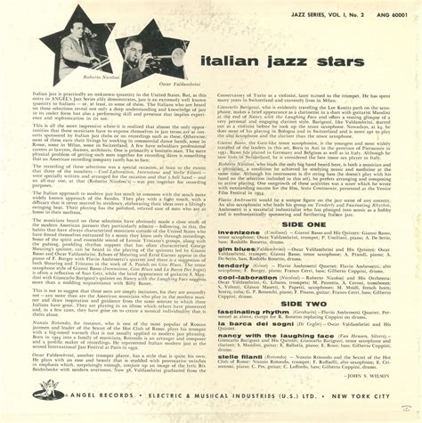 Jazz from Italy: Italian Jazz Stars - 1952/1953