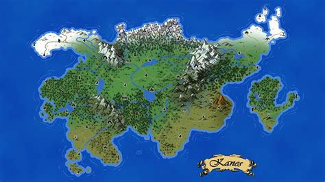 My first DnD fantasy map continent, Kanes, seeing if I can improve on ...