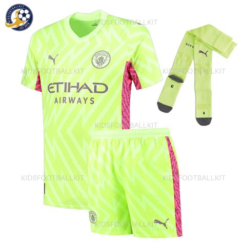 Manchester City Goalkeeper Kids Kit 23/24 | Best Price 2025