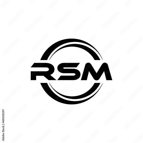 Vetor do Stock: RSM letter logo design with white background in ...