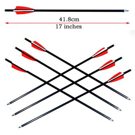 Free shipping 17" length 6 pcs crossbow arrows and fixed bolts for hunting and shooting-in Bow ...