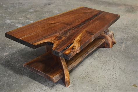 Live Edge Coffee Table Rustic Wood Furniture Wood Table Design | The ...