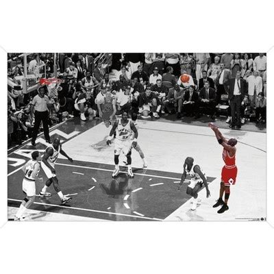 Trends International Michael Jordan - The Shot Horizontal Framed Wall ...