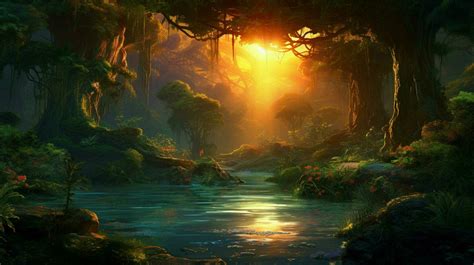 Beautiful Anime Sunset Scenery Dramatic Fantasy 30657384 Stock Photo at Vecteezy