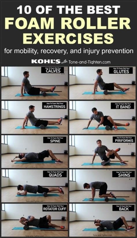 Foam Roller Exercises Printable