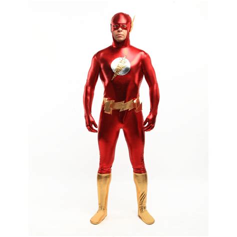 Aliexpress.com : Buy The Flash costume for Adult Men Second Skin Full bodysuit Zentai Shiny ...