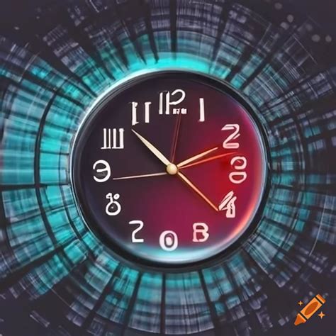 Cyberpunk clock with magnifying glass on Craiyon