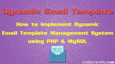 Creating Dynamic Email Template in PHP - CodexWorld