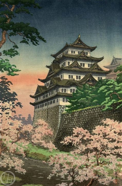 Japanese Art Print nagoya Castle by Tsuchiya Koitsu, Woodblock, Giclée, Print, Cultural Art ...