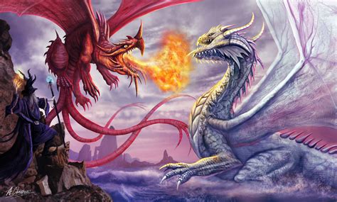 Merlin & the Dragons - Fantasy Art — Anthony Christou Illustration