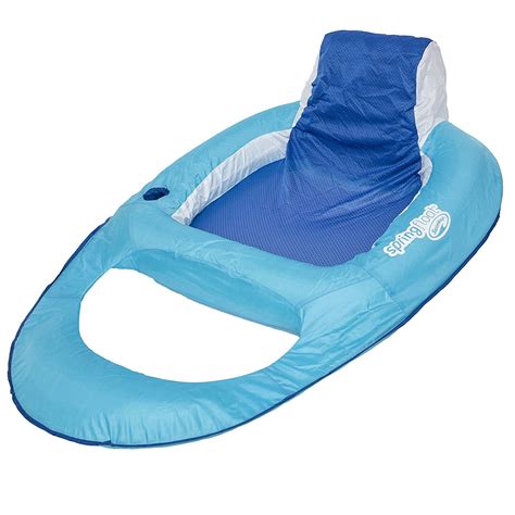 SwimWays Spring Float Mesh Recliner Floating Swimming Pool Water Lounge ...