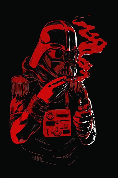 Darth Vader Smoking Star Wars Humor Funny Print POSTER 32x24