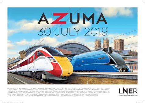 LNER launch Azuma poster range – featuring steam locomotive 4468 Mallard