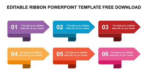 Download Free Editable Ribbon PPT Templates & Google Slides