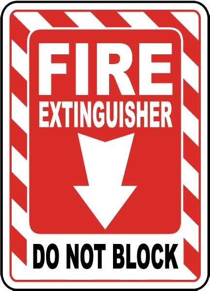 Fire Extinguisher Do Not Block Sign - Get 10% Off Now