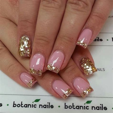 PINK & GOLD | Gold nails, Nail designs glitter, Glitter nail art