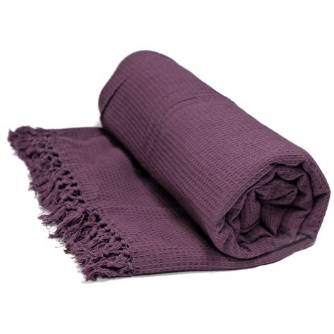 Honeycomb 100% Cotton Throws Extra Large Luxury Thermal Throw Over Blanket