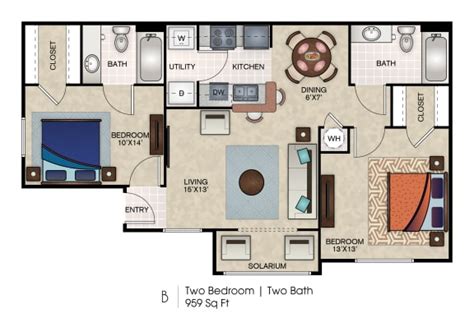 Floor Plans of Waters at Elm Creek in San Antonio, TX