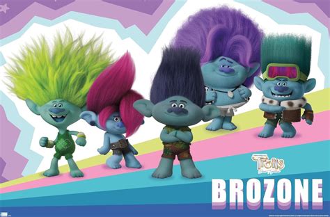 Amazon.com: Trends International Trolls: Band Together - Brozone Wall Poster, 14.72" x 22.37 ...