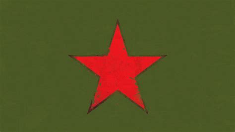 digital Art, CGI, Minimalism, Stars, Red Star, USSR, Army, Splashes, Green Background, Military ...