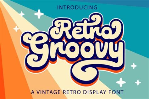 Retro Groovy Font by Densu Creative · Creative Fabrica