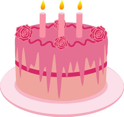 Download Cake Clipart Strawberry Cake - Pink Cake With Candles PNG Image with No Background ...