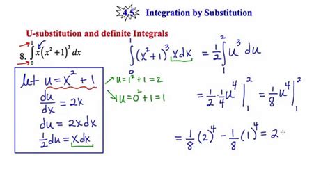 MathCamp321: Calculus - Integration by Substitution (Definite Integrals) [4.5] - YouTube