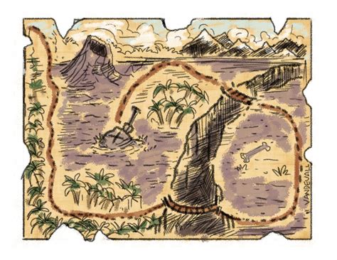 Printable Gold Treasure Map