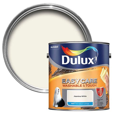 Dulux Easycare Jasmine White Matt Emulsion Paint 2.5L | Departments ...