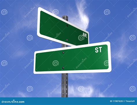 Blank Street Signs Royalty Free Stock Photos - Image: 11987628