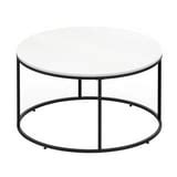 HomCom Metal Round Coffee Sofa Table Side with a Simply Chic Modern Design, Versatile Uses ...