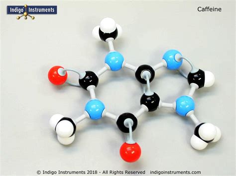 Caffeine Molecular Model, Assembled