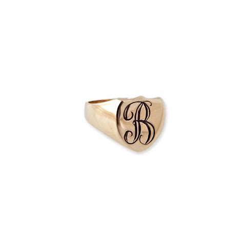 SHIELD INITIAL SIGNET RING – Jacquie Aiche