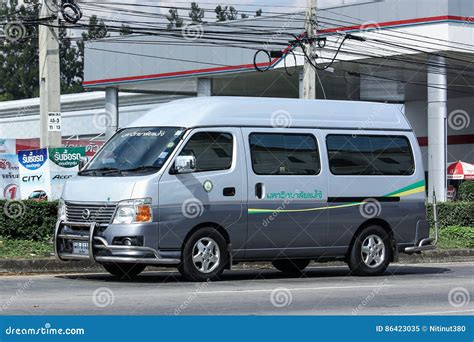 School Bus Van of Maejo University. Nissan Urvan Editorial Image ...