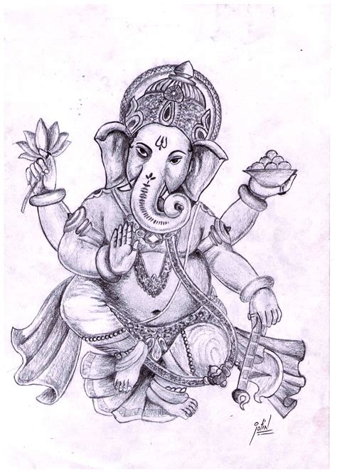 Lord Ganesha Pencil Sketch