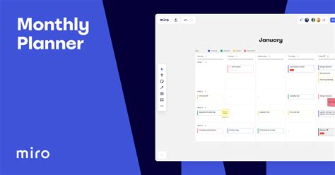 Monthly Planner Template | Miro