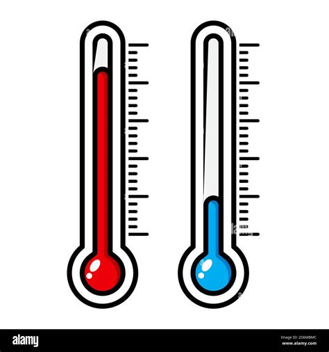 Thermometer cartoon illustration isolated on white. Meteorology ...