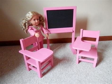 Items similar to American Girl and other 18" Doll school two desk set ...