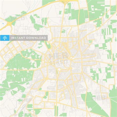 Printable street map of Homs, Syria. This printable road map of Homs was created in the classic ...