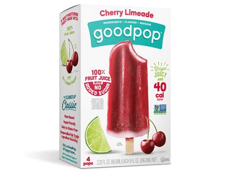 Cherry Limeade Fruit Bar, Made from 100% Juice | GoodPop