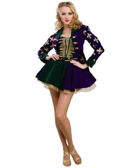 Adult Sexy Mardi Gras Maiden Theatrical Jester Costume - Women Costumes