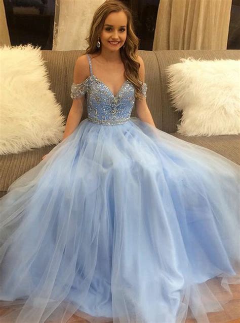 SkyBlue Prom Dresses,Prom Dress for Teens,Graduation Girls Dress,PD003 ...