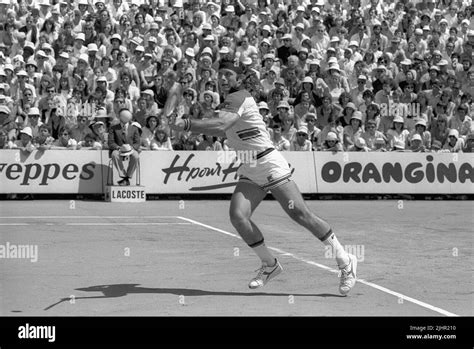 The Argentinian tennis player Guillermo Vilas, attending the men's singles quarter-finals of the ...